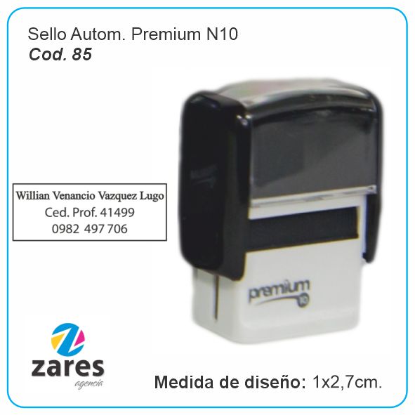 Sello Autom. Premium N10 - PPV078
