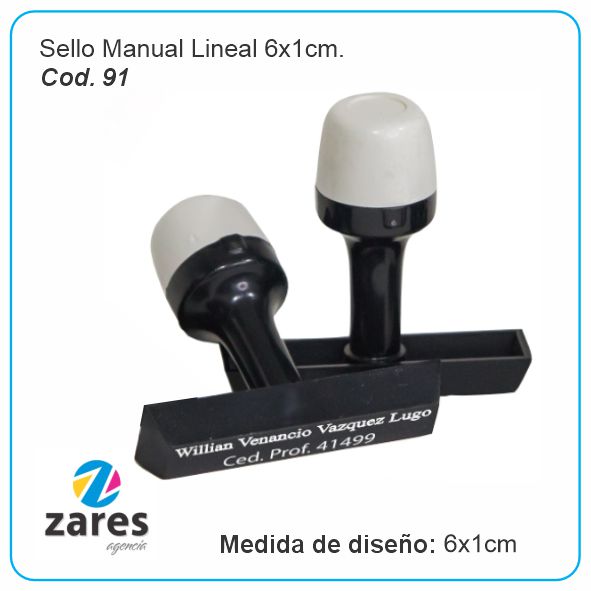 Sello Manual Lineal 6x1cm.-PPV085